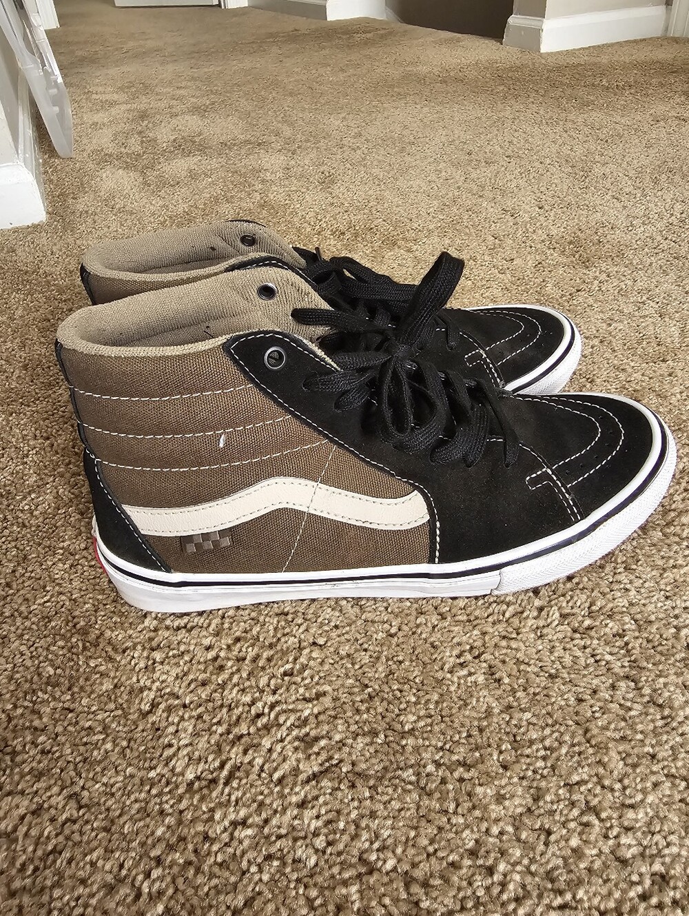 Vtg Vans Old Skool Suede Canvas High Top Skate  Made  in  Philippines Men's 8.5
